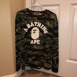 Bape tiger camo long sleeve shirt
